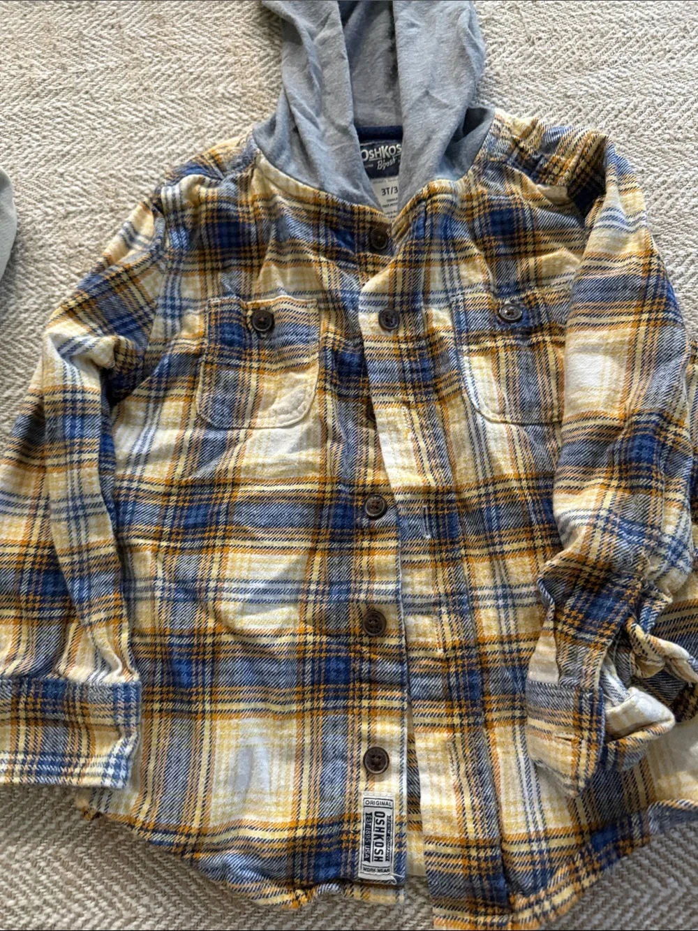 OshKosh B'gosh Cream Hooded Zip-Up Sweatshirt
